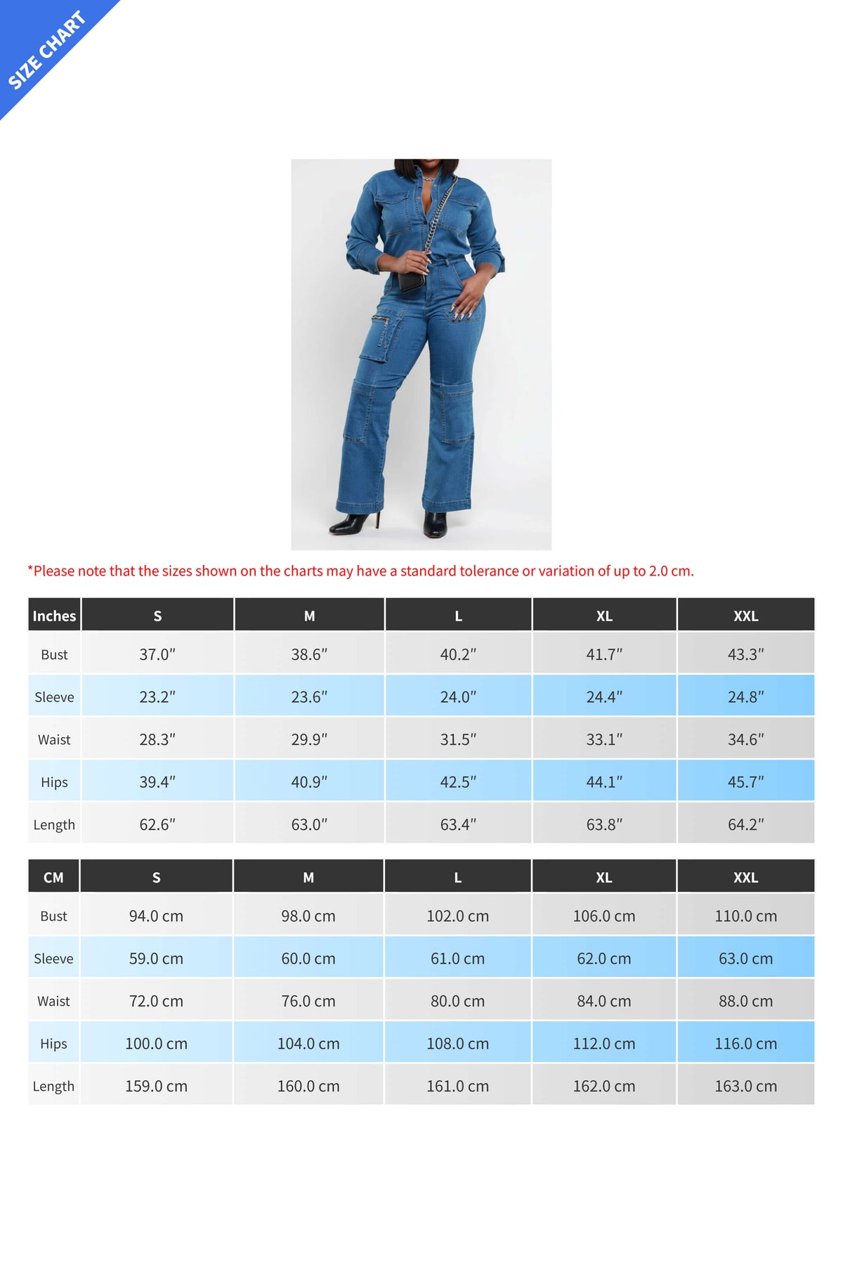 Washed Stretch Denim Utility Jumpsuit