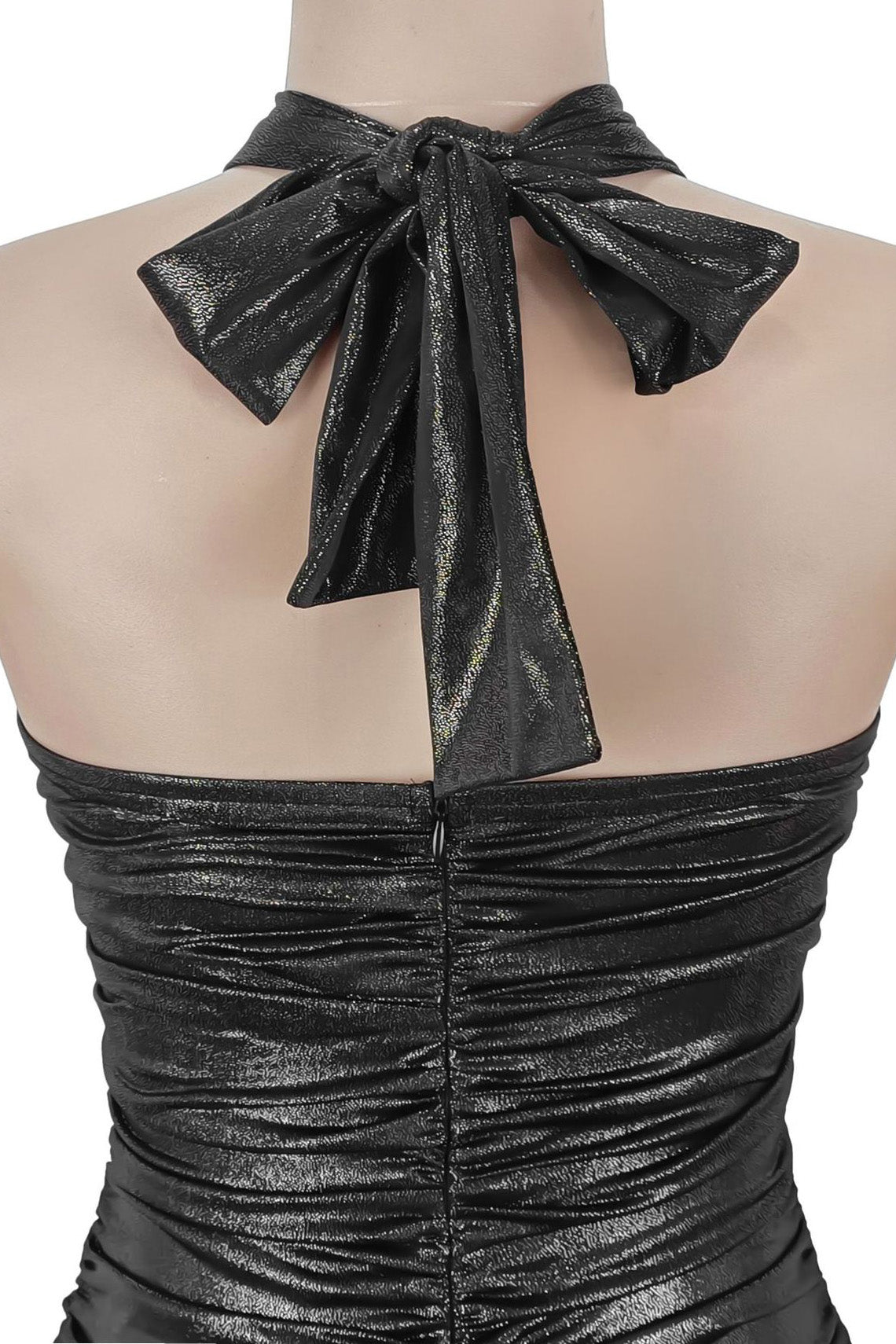 Metallic Hardware Cutout Maxi Dress