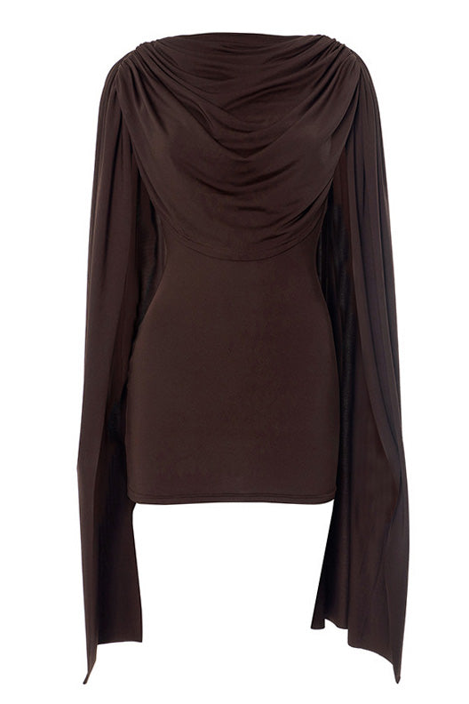 Sleeveless Cowl Neck Bodycon Dress