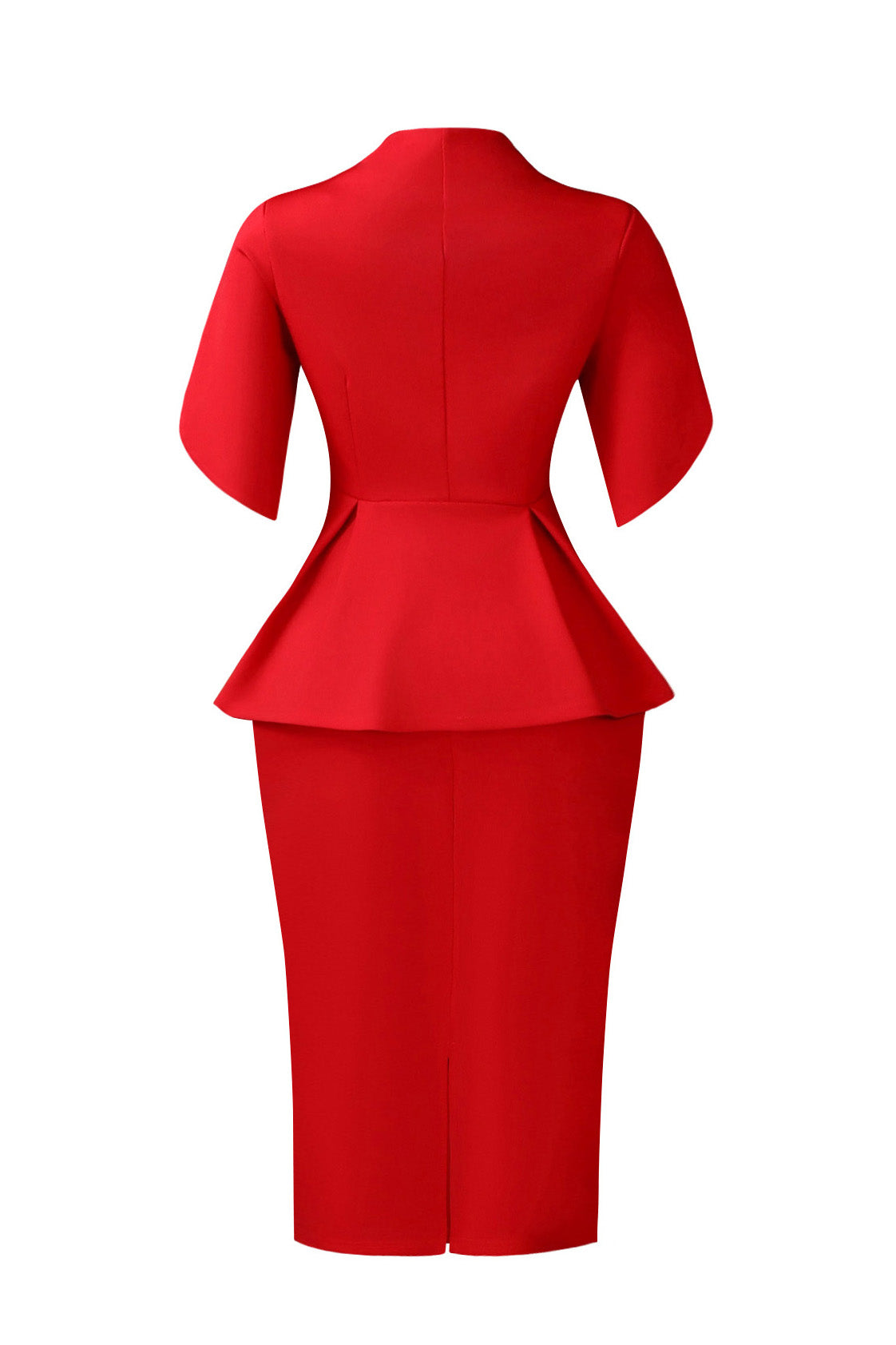 Elegant Peplum Top & Pencil Skirt Set