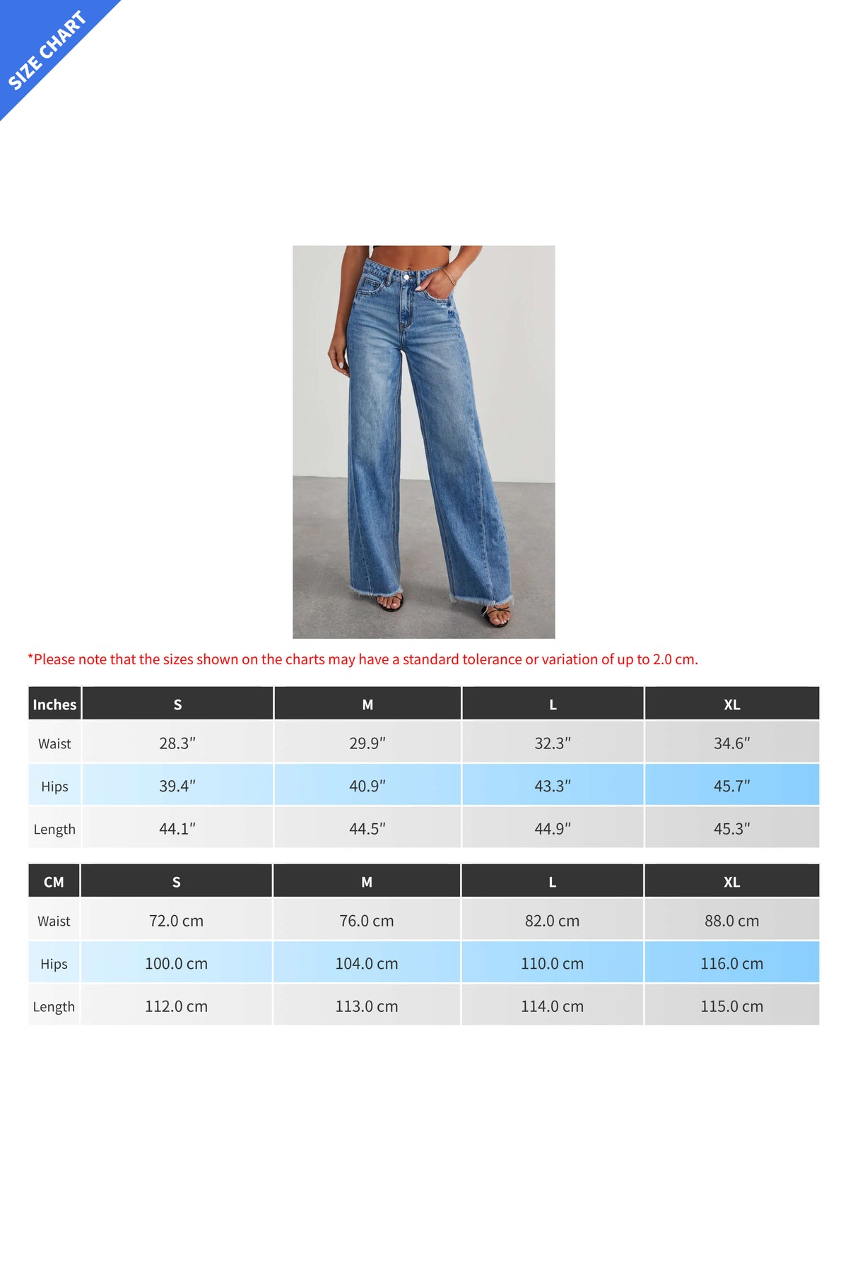 Raw Hem Wide Leg Jeans
