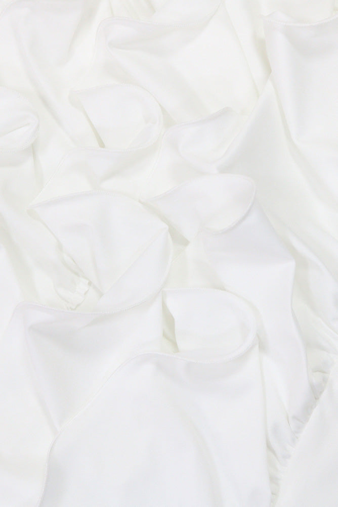 Solid Color Ruffle Hem Spaghetti Strap Dress