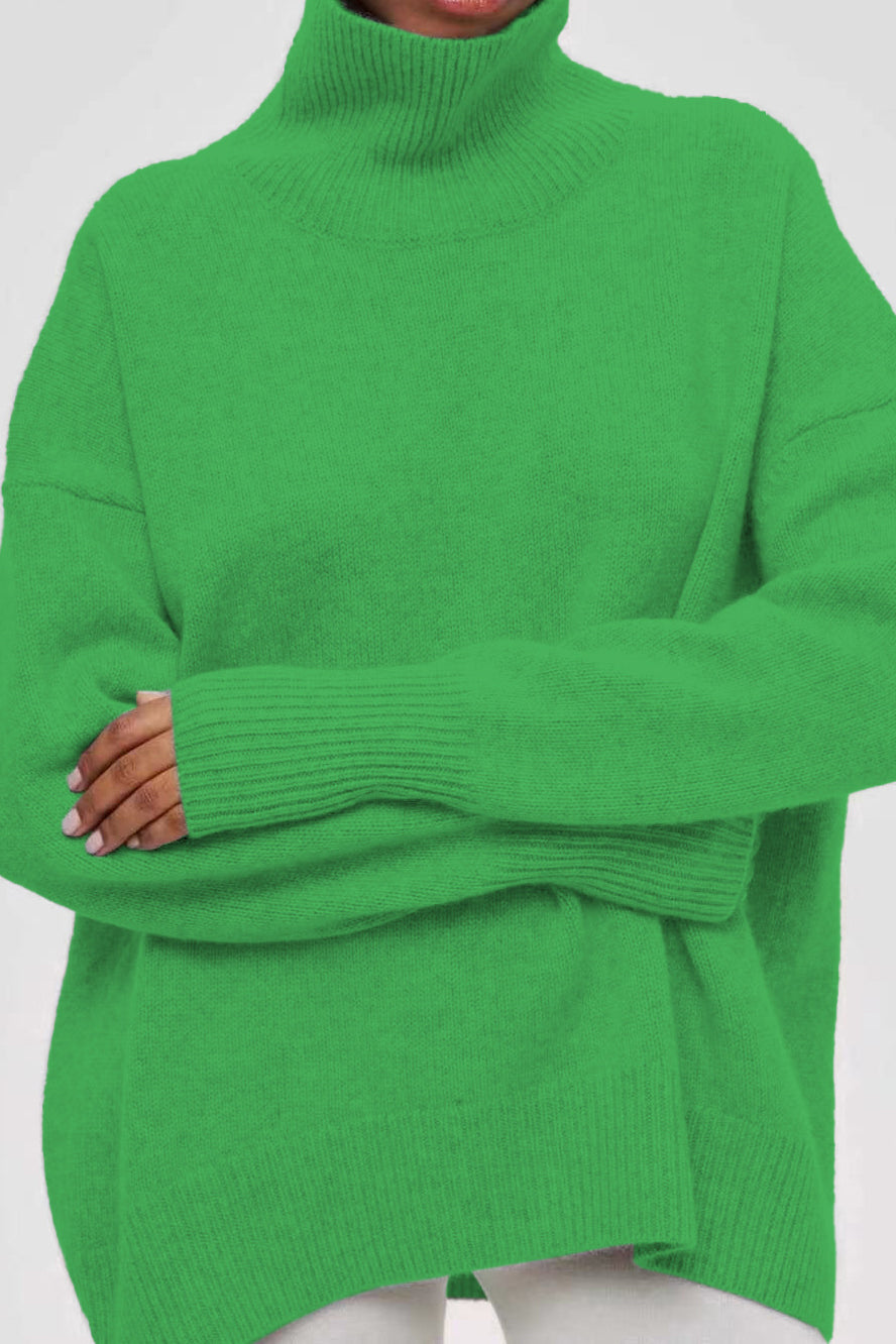Oversized Knitted Turtleneck Sweater