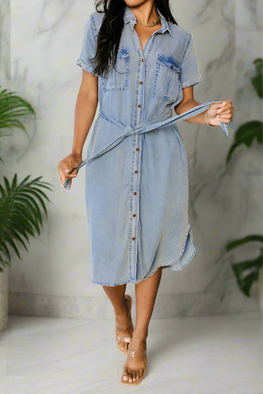 Denim Shirt Dress