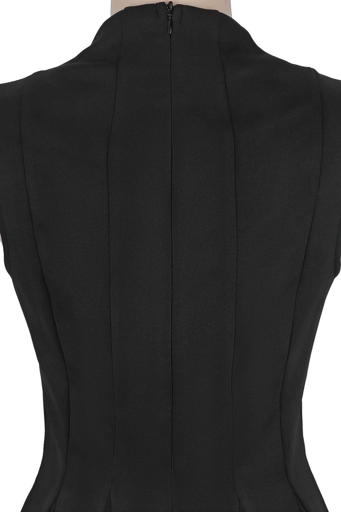 Square Neck Button Front Pleated Mini Dress