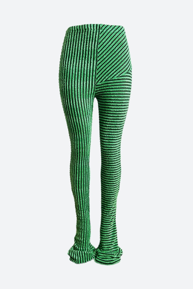Striped Fuzzy Leggings