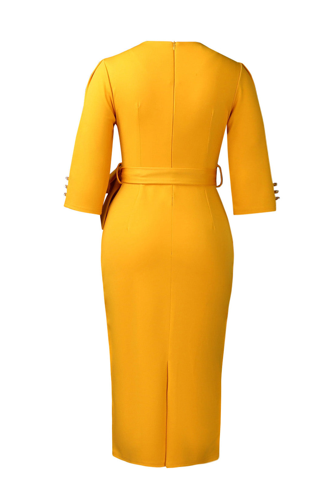 Elegant V-Neck Bodycon Maxi Dress