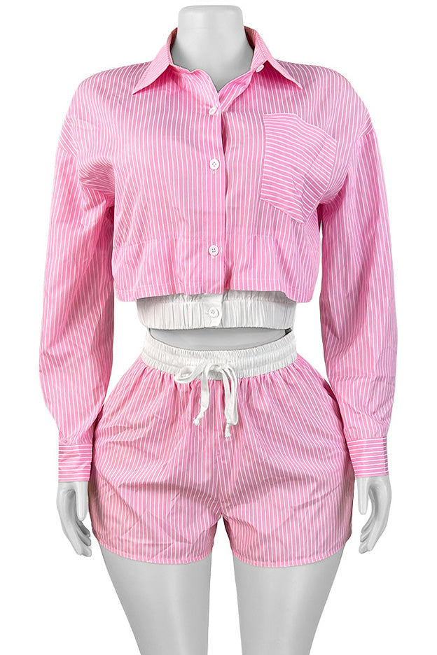 Seaside Prep Stripes Short Set
