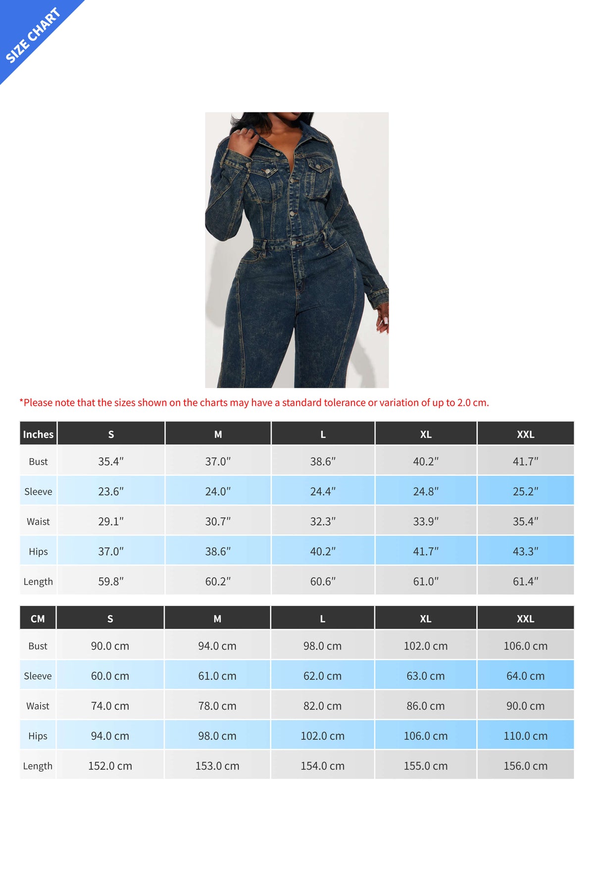 Washed Long Sleeve Denim Jumpsuit
