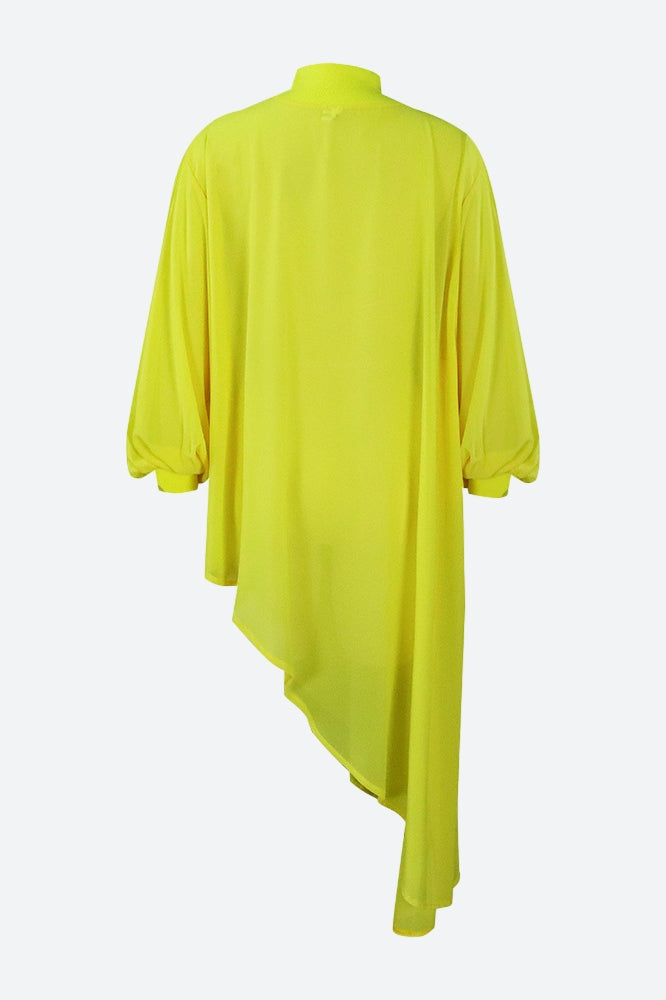 Asymmetrical Hem Shirt Dress