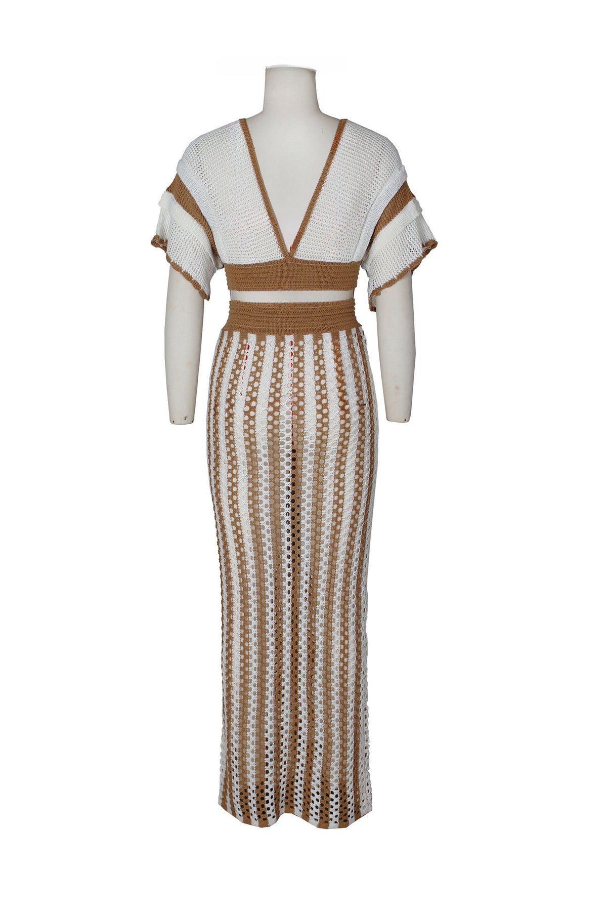 Stripe Knit Skirt Set