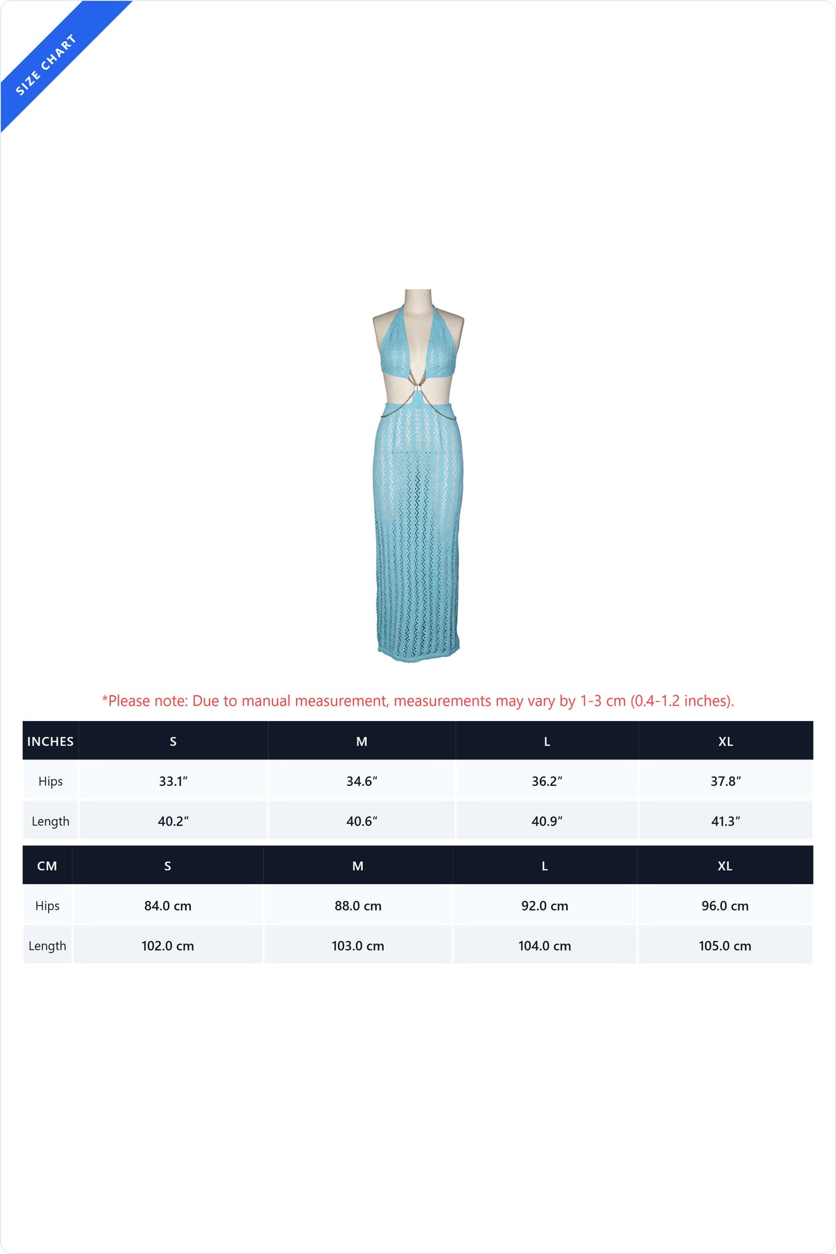 Chain-Linked Cutout Halter Crochet Maxi Dress