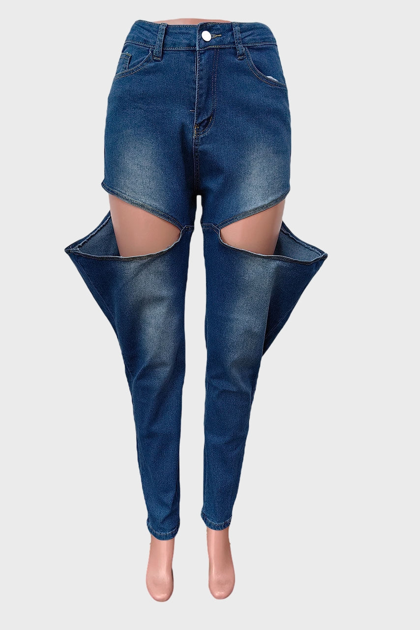 Stretch Ripped Hole Jeans