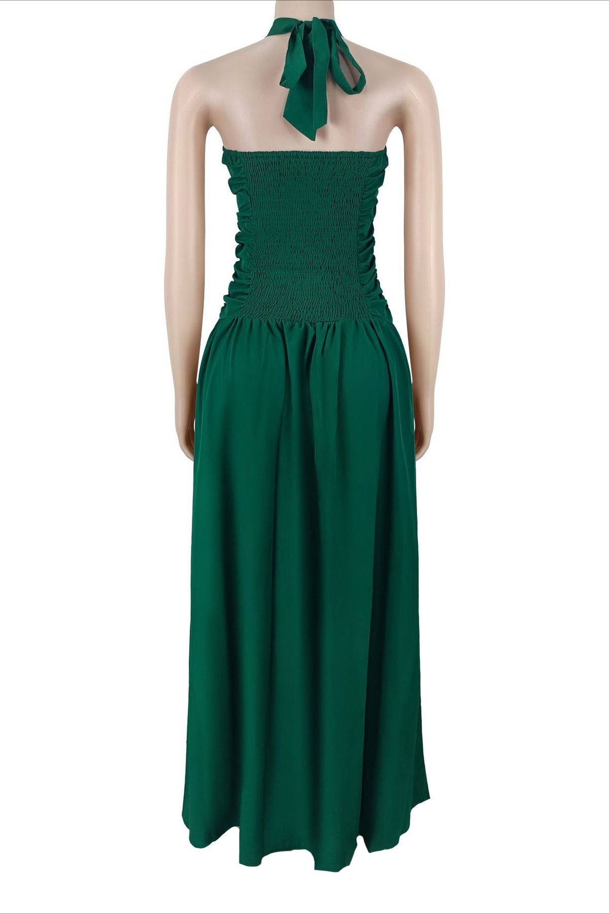 Cutout Halter Maxi Dress with Front Slit