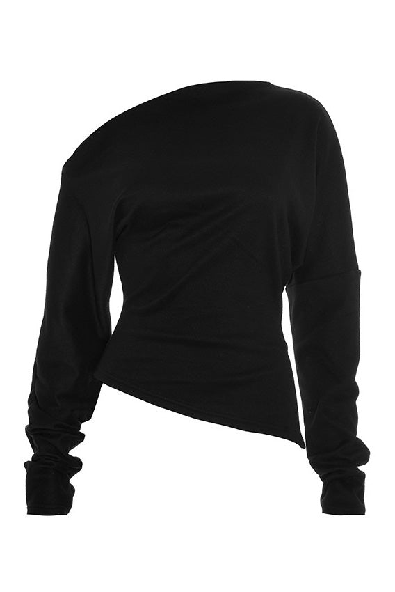 Asymmetrical Long Sleeve T-Shirt