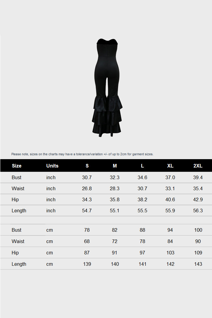 Ruffle Strapless Jumpsuit