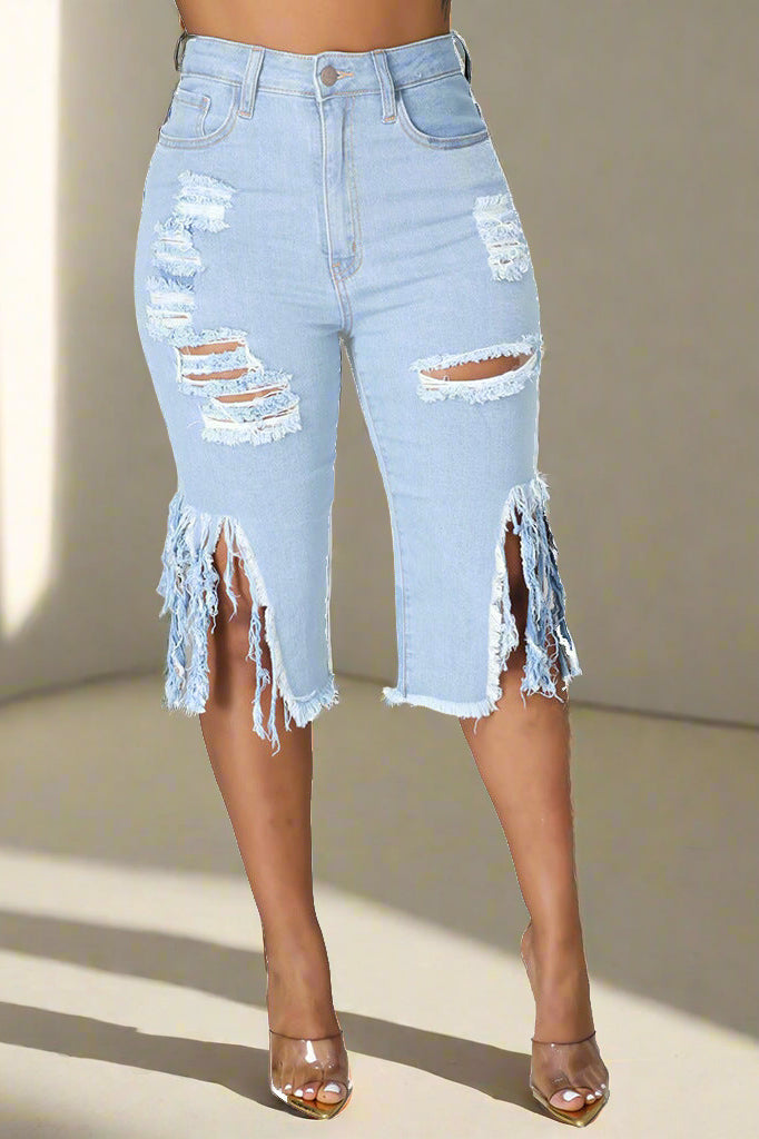 Ripped High Waist Jeans