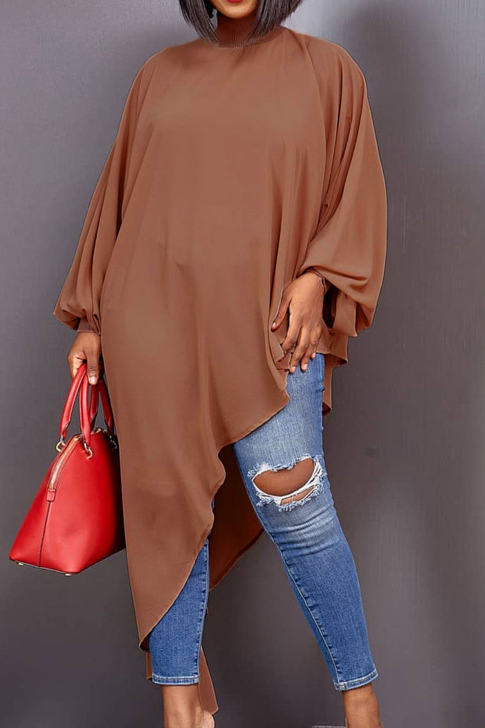 Asymmetrical Hem Shirt Dress