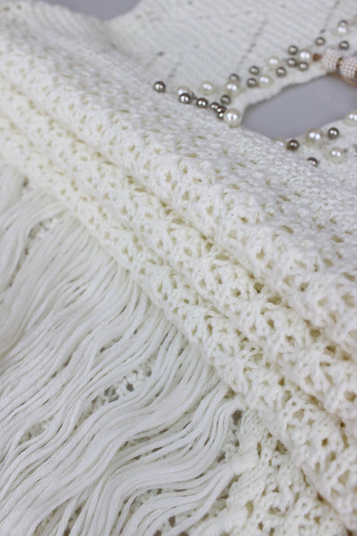 Embellished Crochet Fringe Dress