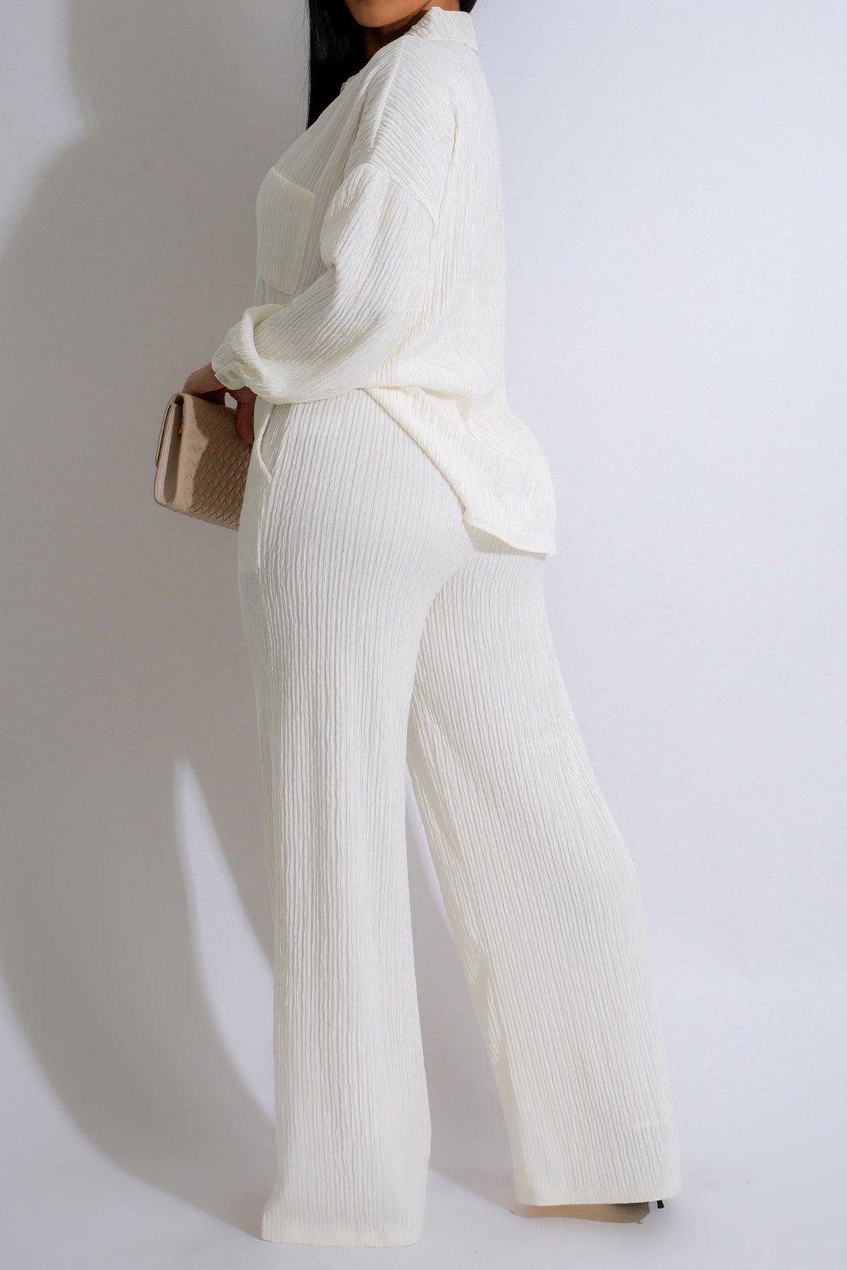 Loose Long Sleeve Top & Straight Pants Set