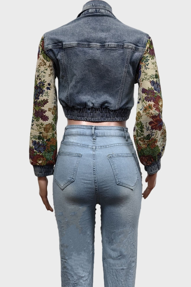 Flower Denim Jacket