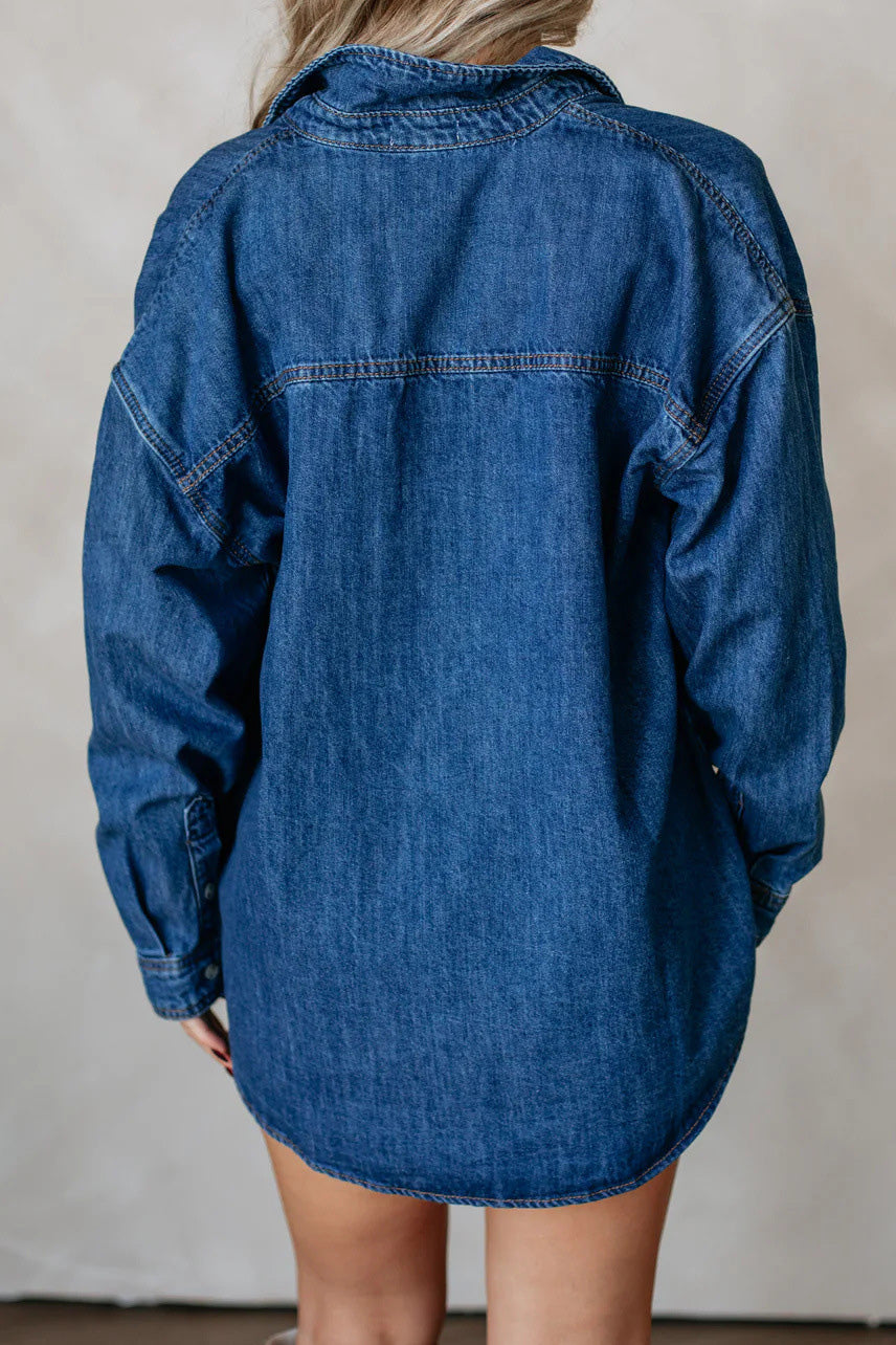 Oversized Boyfriend Denim Shirt