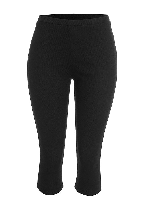 Cutout Long-Sleeve Top & Capri Pants Set