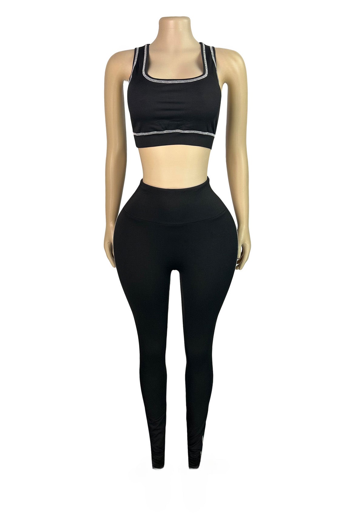Sport Bra Zip Jacket Leggings Set
