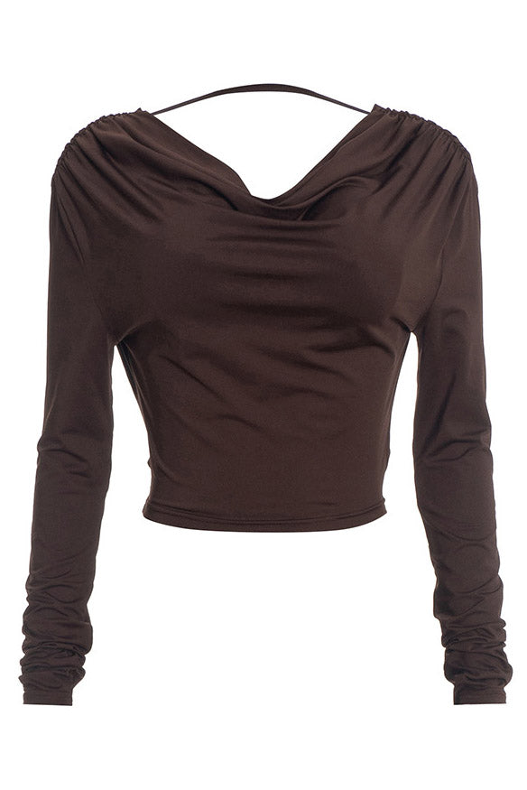 Asymmetric Draped Top & Capri Pants Set