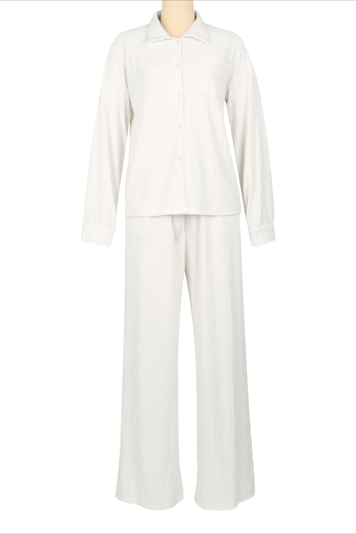 Loose Long Sleeve Top & Straight Pants Set