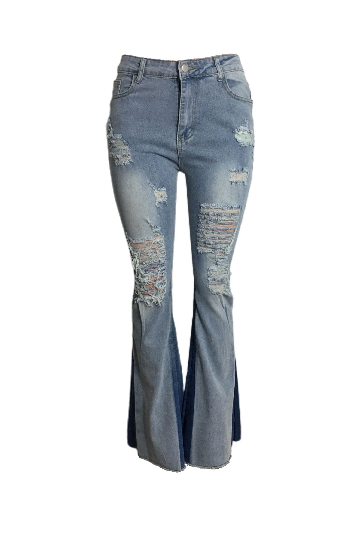Ripped Bootcut Jeans