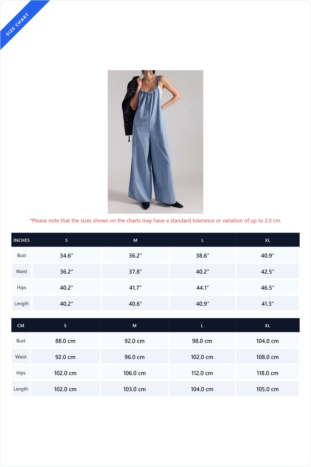Slouchy Tie-Back Wide Leg Denim Jumpsuit