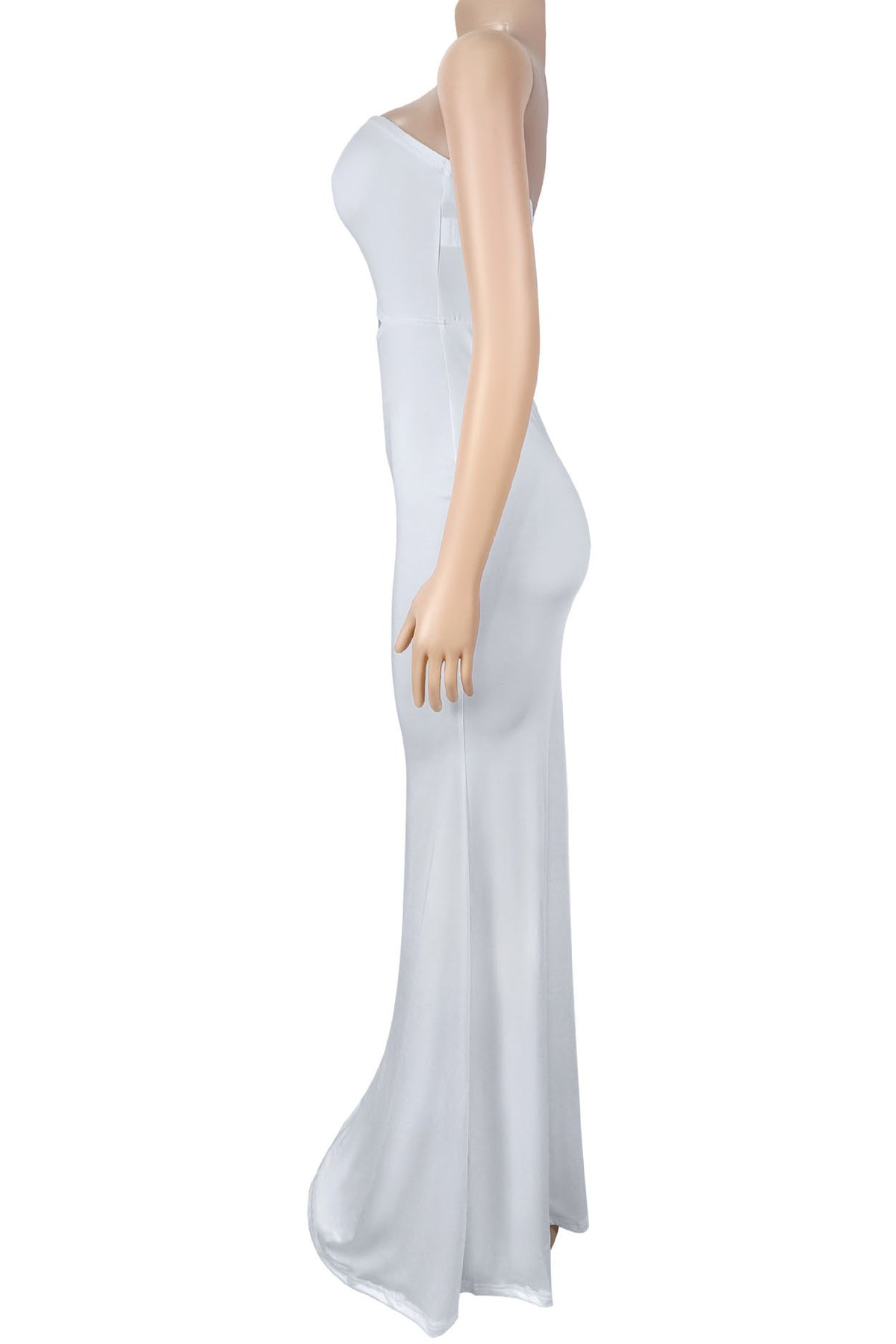 Strapless Hardware Cutout Maxi Dress