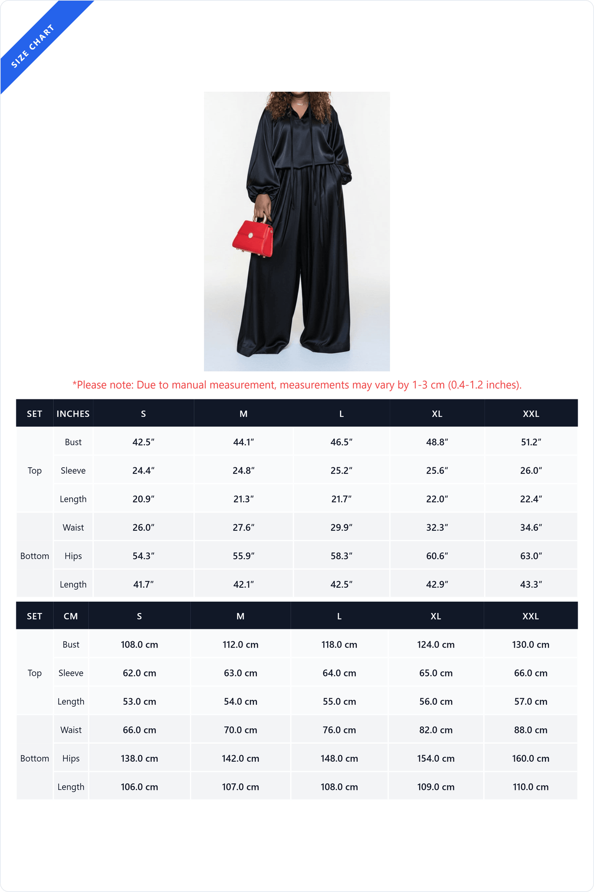 Drawstring Top & Wide Leg Pants Set