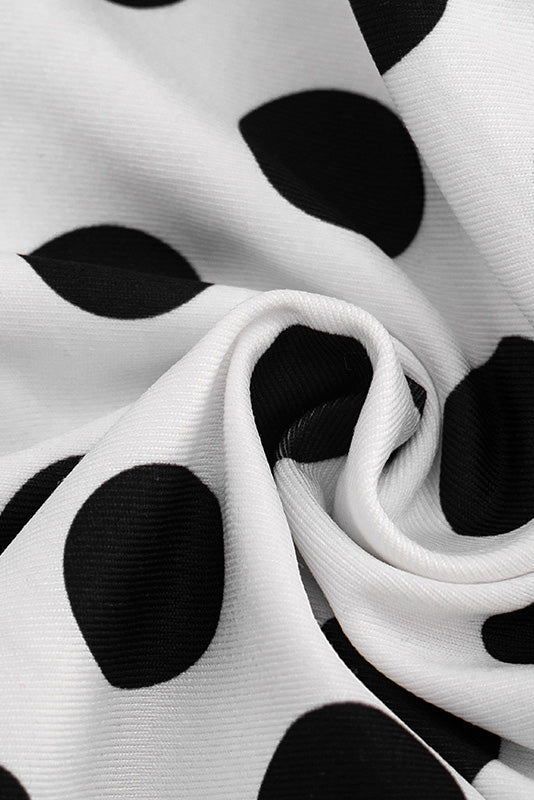 Sleeveless Polka Dot Bodycon Jumpsuit