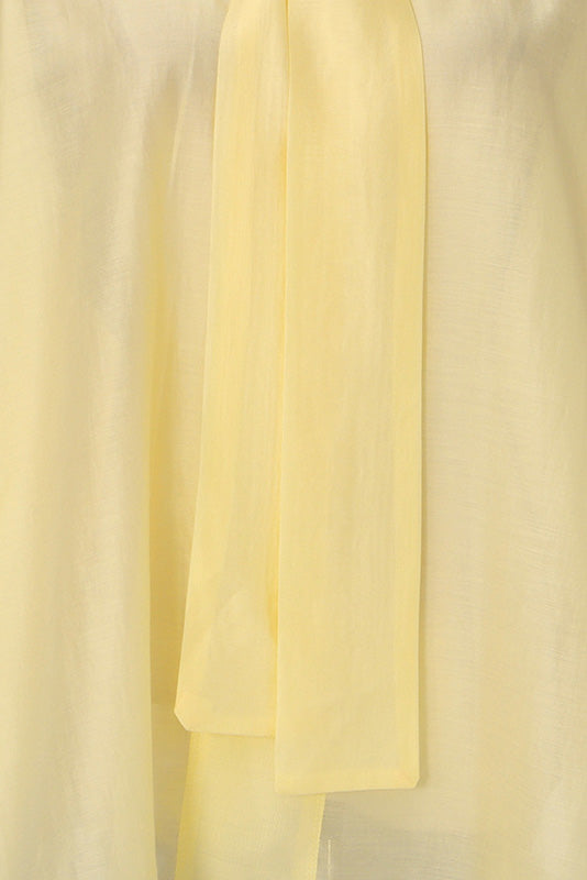 Satin Scarf-Neck Blouse