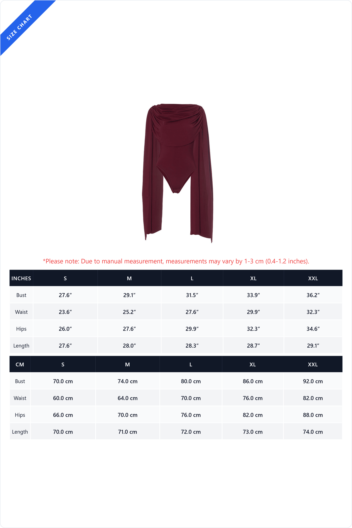 Cowl Neck Cape Sleeve Bodysuit