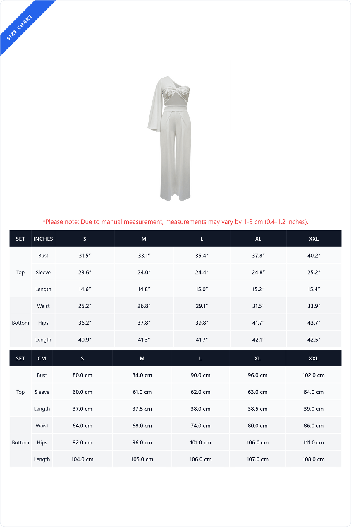 Asymmetrical Twist Crop Top & Draped Wide Leg Pant Set