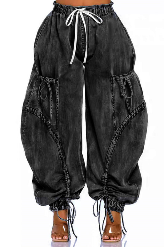 Denim Pocket Cargo Jeans