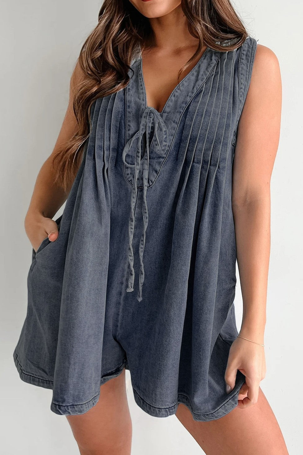 Denim Romper
