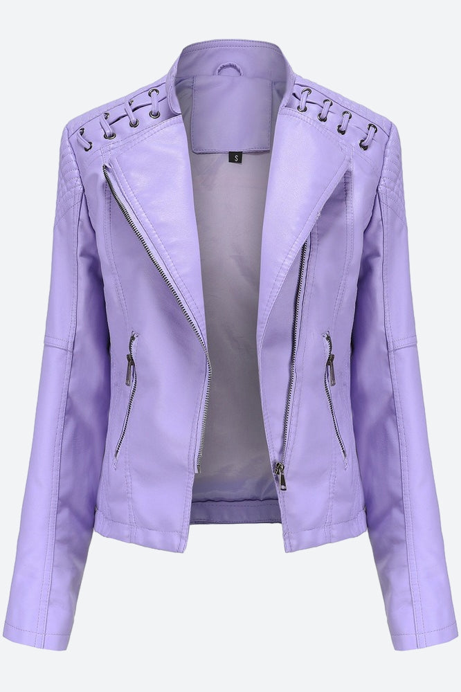 Women Classic Leather Jacket