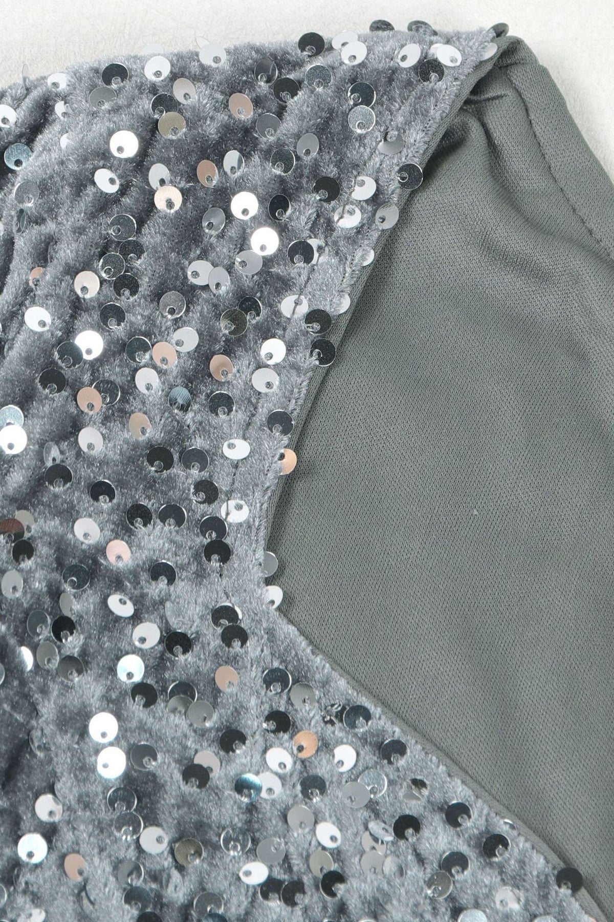 Sequin Slit Mini Bodycon Dress