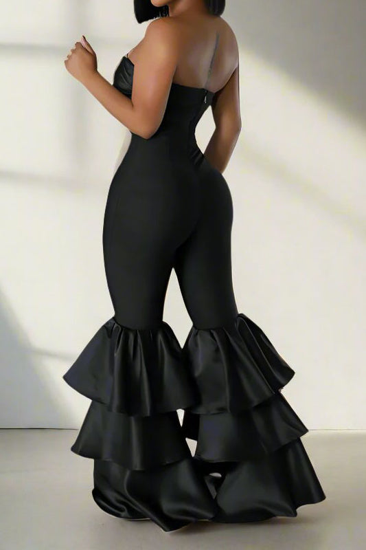 Ruffle Strapless Jumpsuit