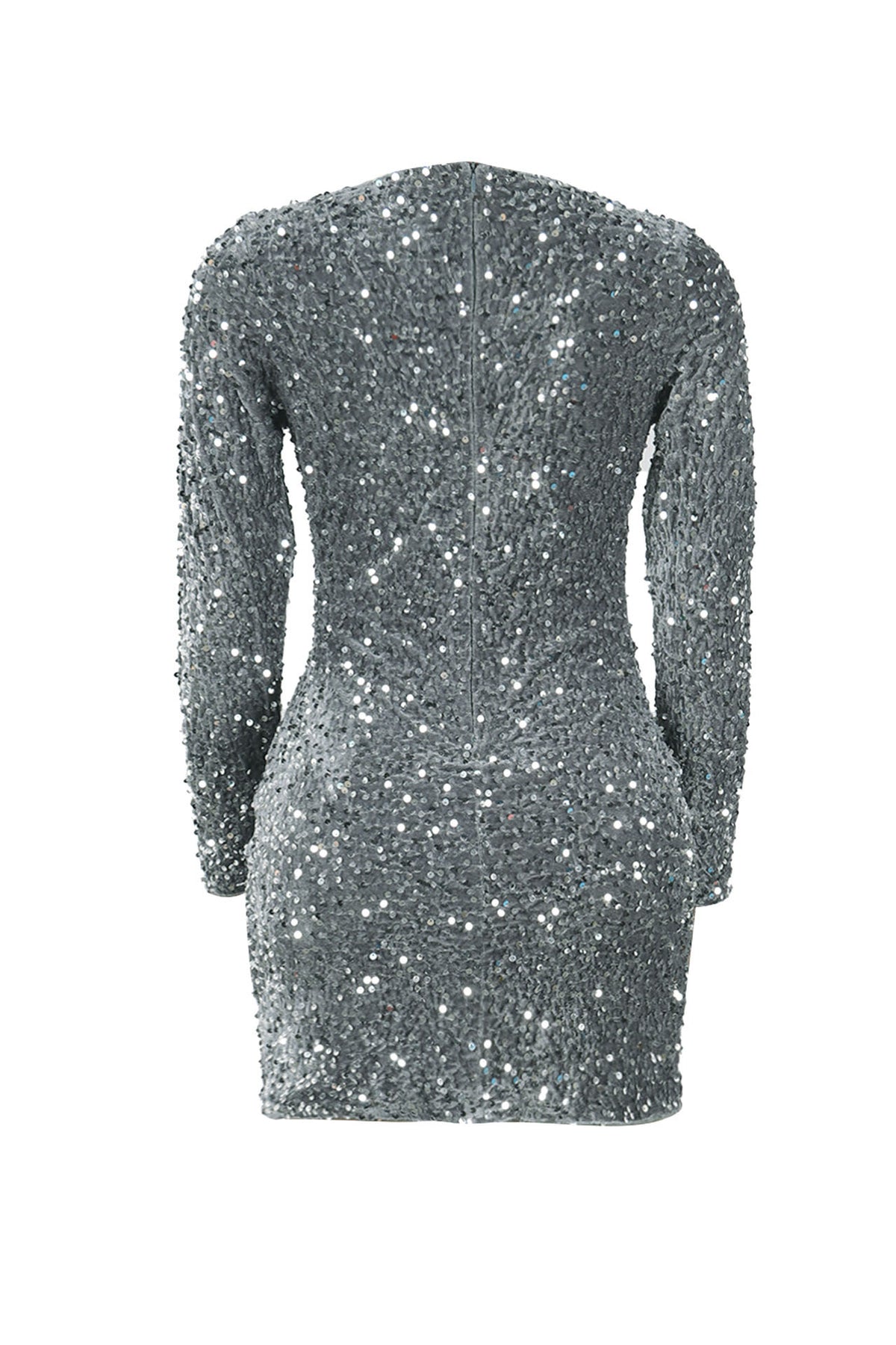 Sequin Slit Mini Bodycon Dress