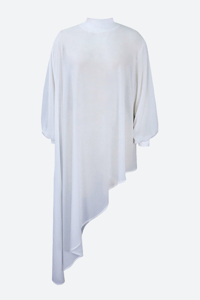 Asymmetrical Hem Shirt Dress