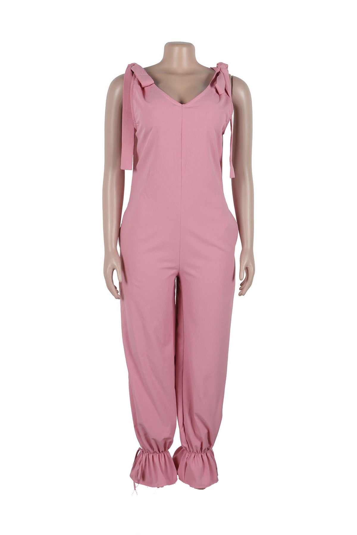 Bandage Casual Style Loose Jumpsuit