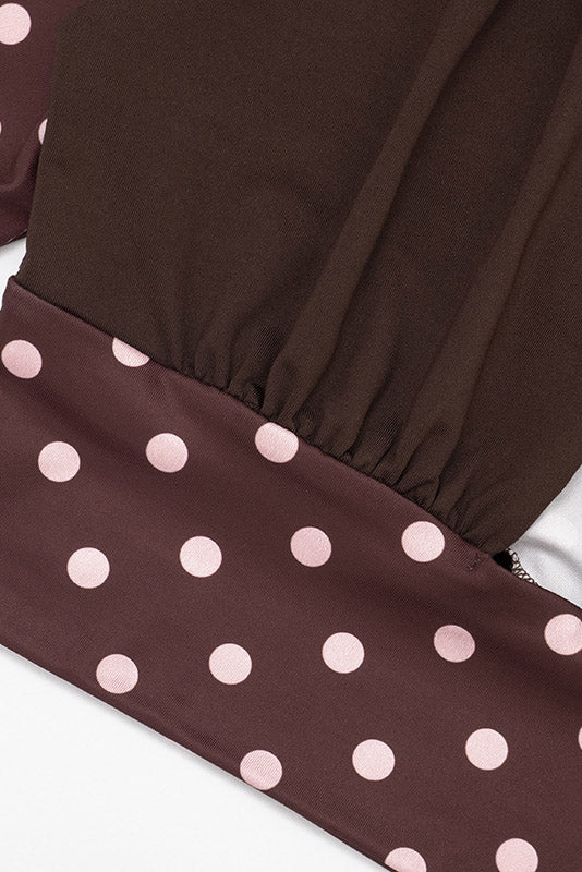Polka Dot Cutout Top & Capri Pants Set