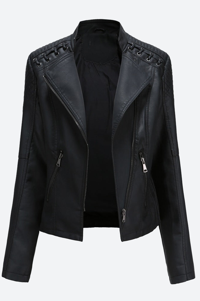 Women Classic Leather Jacket