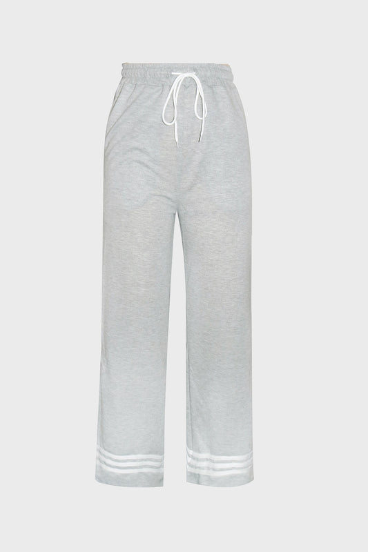 Stripe Wide-Leg Sweatpants