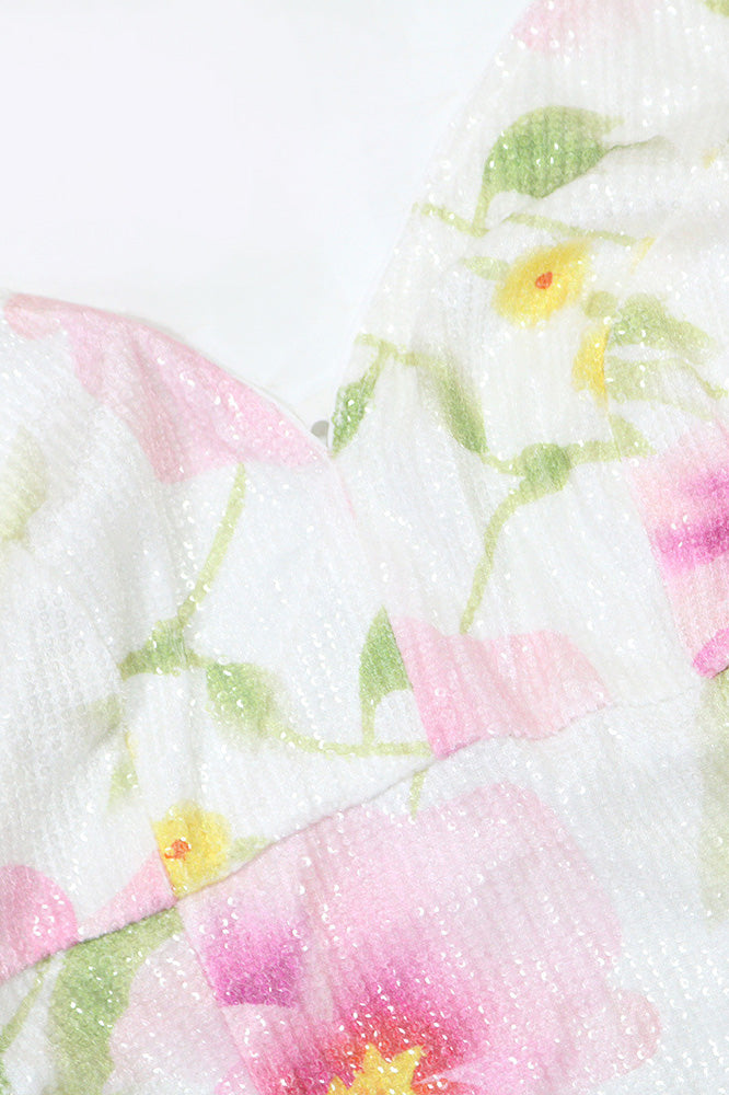 Blossom Sequin Floral Maxi Dress
